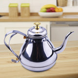 Maxbell Oil Dispenser Pots Oil Container Refillable Stainless Steel Long Spout Kettle Silver