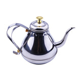 Maxbell Oil Dispenser Pots Oil Container Refillable Stainless Steel Long Spout Kettle Silver