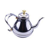 Maxbell Oil Dispenser Pots Oil Container Refillable Stainless Steel Long Spout Kettle Silver