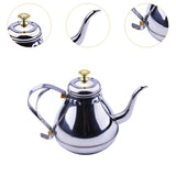 Maxbell Oil Dispenser Pots Oil Container Refillable Stainless Steel Long Spout Kettle Silver