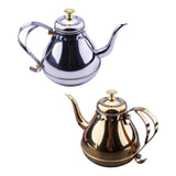 Maxbell Oil Dispenser Pots Oil Container Refillable Stainless Steel Long Spout Kettle Silver