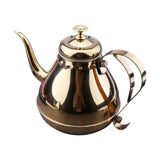 Maxbell Oil Dispenser Pots Oil Container Refillable Stainless Steel Long Spout Kettle Gold