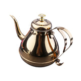 Maxbell Oil Dispenser Pots Oil Container Refillable Stainless Steel Long Spout Kettle Gold