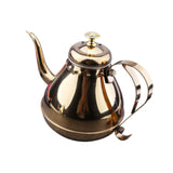 Maxbell Oil Dispenser Pots Oil Container Refillable Stainless Steel Long Spout Kettle Gold