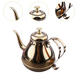 Maxbell Oil Dispenser Pots Oil Container Refillable Stainless Steel Long Spout Kettle Gold