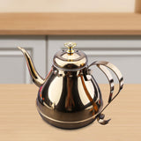 Maxbell Oil Dispenser Pots Oil Container Refillable Stainless Steel Long Spout Kettle Gold