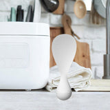 Maxbell Tumbler Rice Spoon Comfortable Rice Spatula for Picnic Mashed Potato Camping white