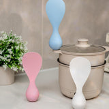 Maxbell Tumbler Rice Spoon Comfortable Rice Spatula for Picnic Mashed Potato Camping white