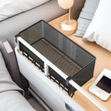 Maxbell Bedside Shelf for Bunk Bed Hanging Organizer for College Dorm Book Notebooks Black and hook