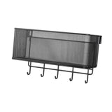 Maxbell Bedside Shelf for Bunk Bed Hanging Organizer for College Dorm Book Notebooks Black and hook