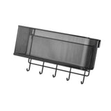 Maxbell Bedside Shelf for Bunk Bed Hanging Organizer for College Dorm Book Notebooks Black and hook
