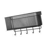 Maxbell Bedside Shelf for Bunk Bed Hanging Organizer for College Dorm Book Notebooks Black and hook