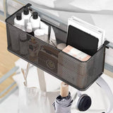 Maxbell Bedside Shelf for Bunk Bed Hanging Organizer for College Dorm Book Notebooks Black and hook