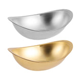 Maxbell Oval Serving Bowl Mixing Bowl Salad Bowl for Snack Restaurant Small Portions argent