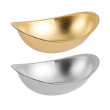 Maxbell Oval Serving Bowl Mixing Bowl Salad Bowl for Snack Restaurant Small Portions argent