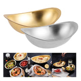 Maxbell Oval Serving Bowl Mixing Bowl Salad Bowl for Snack Restaurant Small Portions argent