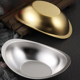 Maxbell Oval Serving Bowl Mixing Bowl Salad Bowl for Snack Restaurant Small Portions argent