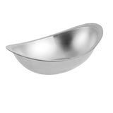 Maxbell Oval Serving Bowl Mixing Bowl Salad Bowl for Snack Restaurant Small Portions argent