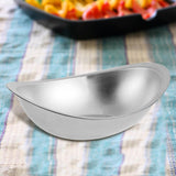 Maxbell Oval Serving Bowl Mixing Bowl Salad Bowl for Snack Restaurant Small Portions argent
