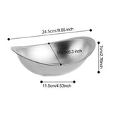Maxbell Oval Serving Bowl Mixing Bowl Salad Bowl for Snack Restaurant Small Portions argent