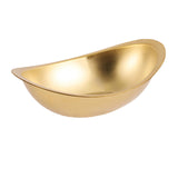 Maxbell Oval Serving Bowl Mixing Bowl Salad Bowl for Snack Restaurant Small Portions gold