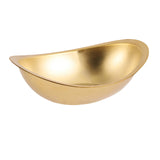 Maxbell Oval Serving Bowl Mixing Bowl Salad Bowl for Snack Restaurant Small Portions gold