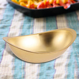 Maxbell Oval Serving Bowl Mixing Bowl Salad Bowl for Snack Restaurant Small Portions gold