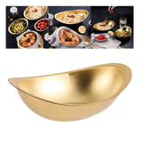 Maxbell Oval Serving Bowl Mixing Bowl Salad Bowl for Snack Restaurant Small Portions gold