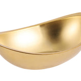 Maxbell Oval Serving Bowl Mixing Bowl Salad Bowl for Snack Restaurant Small Portions gold