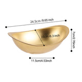 Maxbell Oval Serving Bowl Mixing Bowl Salad Bowl for Snack Restaurant Small Portions gold