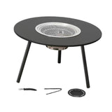 Maxbell Barbecue Grill Multifunctional Stable Cookware for Travel Backpacking Hiking black with 7 pieces