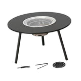 Maxbell Barbecue Grill Multifunctional Stable Cookware for Travel Backpacking Hiking black with 7 pieces