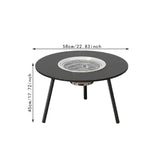 Maxbell Barbecue Grill Multifunctional Stable Cookware for Travel Backpacking Hiking black with 7 pieces