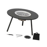 Maxbell Barbecue Grill Multifunctional Stable Cookware for Travel Backpacking Hiking black with 8 pieces