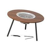 Maxbell Barbecue Grill Multifunctional Stable Cookware for Travel Backpacking Hiking wood 6 pieces