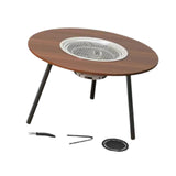 Maxbell Barbecue Grill Multifunctional Stable Cookware for Travel Backpacking Hiking wood 7 pieces