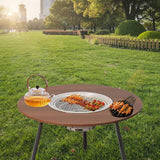 Maxbell Barbecue Grill Multifunctional Stable Cookware for Travel Backpacking Hiking wood 7 pieces