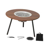 Maxbell Barbecue Grill Multifunctional Stable Cookware for Travel Backpacking Hiking wood 8 pieces