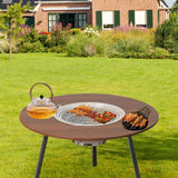 Maxbell Barbecue Grill Multifunctional Stable Cookware for Travel Backpacking Hiking wood 8 pieces