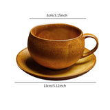Maxbell Ceramic Coffee Cup Set Latte Art Mug with Saucer for Coffee Latte Cappuccino