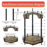 Maxbell Wood Turntable 2 Layer Rotating Bathroom Vanity Tray for Pantry Table Dining