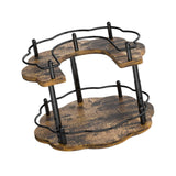 Maxbell Wood Turntable 2 Layer Rotating Bathroom Vanity Tray for Pantry Table Dining