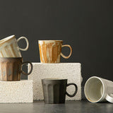 Maxbell Coffee Mug with Handle Stoneware Tea Water Hand Cup for Birthday Office Work beige
