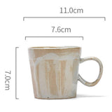 Maxbell Coffee Mug with Handle Stoneware Tea Water Hand Cup for Birthday Office Work beige