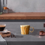 Maxbell Coffee Mug with Handle Stoneware Tea Water Hand Cup for Birthday Office Work brown