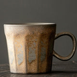Maxbell Coffee Mug with Handle Stoneware Tea Water Hand Cup for Birthday Office Work grey