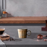 Maxbell Coffee Mug with Handle Stoneware Tea Water Hand Cup for Birthday Office Work grey