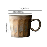 Maxbell Coffee Mug with Handle Stoneware Tea Water Hand Cup for Birthday Office Work grey