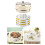 Maxbell Divided Serving Tray Snack Platter for New Year Spring Festival Entertaining white