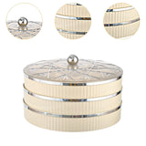 Maxbell Divided Serving Tray Snack Platter for New Year Spring Festival Entertaining white